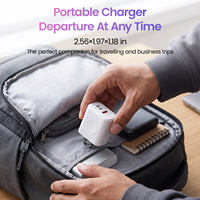 Chargeur USB C 3 en 1 20W avec charge sans fil, adaptateur de charge rapide pour téléphone, montre connectée, chargeur mural multi-ports
