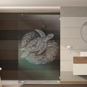 Tùy chỉnh phòng tắm vòi sen màn hình với 304 thép không gỉ không khung cố định tắm màu Tinh thể thủy tinh màn hình - Product Image 5