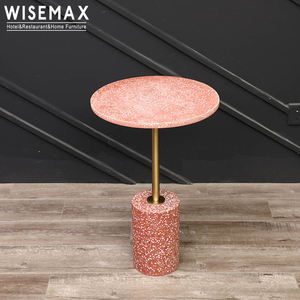 WISEMAX-muebles de cafetería para restaurante, mesa de centro redonda de terrazo, barata, de esquina lateral de baja altura, sofá lateral - Product Image 1