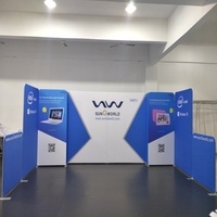 Stand d'exposition portable en tissu tendu personnalisé 10x20 pieds 3T en aluminium pour SEMA Show