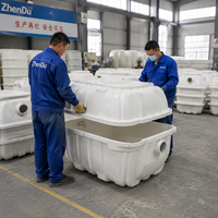 Citerne septique moulée en PRV pour ferme, résistante à la corrosion, pour l'élimination des déchets, pour toilettes extérieures, empilable pour le transport