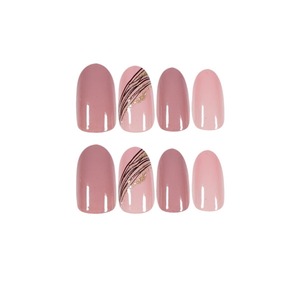 <span class=keywords><strong>Uñas</strong></span> Postizas de Alta Calidad al por Mayor, Color Rosa Lotus Sólido, Líneas <span class=keywords><strong>Negras</strong></span> y Doradas, <span class=keywords><strong>Uñas</strong></span> Adhesivas Medianas y <span class=keywords><strong>Largas</strong></span> con Forma de Almendra - Product Image 4