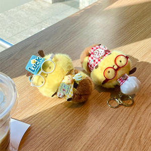 En gros, adorable pendentif abeille en peluche pour mariage, accessoires pour sacs, porte-clés de voiture, petits cadeaux - Product Image 3