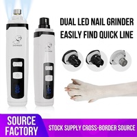 Nouvelle lime à ongles électrique rechargeable pour animaux de compagnie avec écran LCD, adaptée aux chiens et aux chats, outil de toilettage, outils à ongles rechargeables pour animaux de compagnie