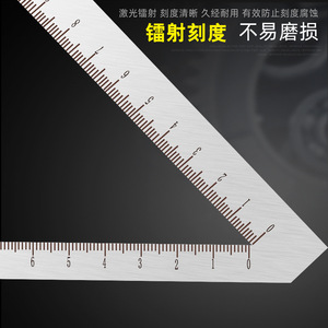 Règle de nivellement en acier inoxydable pour drain de sol, outil de modelage de carreaux en céramique, règle triangulaire multifonctionnelle pour le positionnement des trous de maçon - Product Image 4