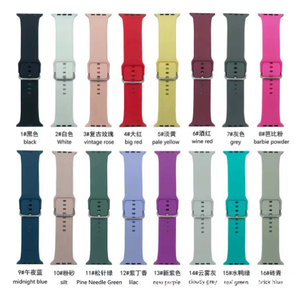 Bracelet de montre en silicone personnalisé avec logo laser pour Apple IWatch 38/40 Design 42/44/45mm Bracelet de montre en silicone personnalisé - Product Image 4