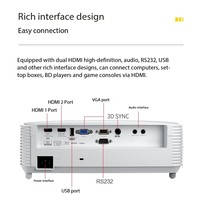 Projecteur laser professionnel Optoma EL406H 4500 lumens ISO Full HD 1080P pour salle de classe, réunion, formation, exposition