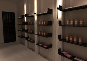 Boutique de confiserie haut de gamme Retron, design d'espace complet, comptoirs personnalisés, éclairage LED hygiénique, chocolat écologique - Product Image 4