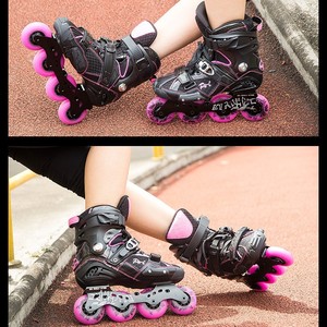 Patins à roulettes de slalom <span class=keywords><strong>Thunder</strong></span> No.1 JU-F Storm Inline Roller Skates S4 FSK Freestyle Brake Skates - Product Image 4