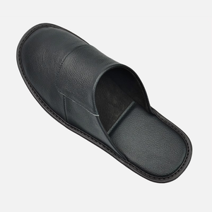 Pantofole da <span class=keywords><strong>Casa</strong></span> per <span class=keywords><strong>Uomo</strong></span> in Vera <span class=keywords><strong>Pelle</strong></span> con Suola in Tendine di Manzo di Grandi Dimensioni per Interni ed Esterni - Product Image 4