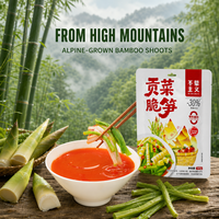 Gongcai croustillant aux pousses de bambou, saveur aigre-douce et épicée, collation instantanée, apéritif pour nouilles de riz, bière et hotpot