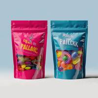 Sachet Doypack refermable pour snacks, biscuits, bonbons, avec logo personnalisé, finition noire mate, fenêtre transparente, emballage pour noix de cajou, sachet Mylar