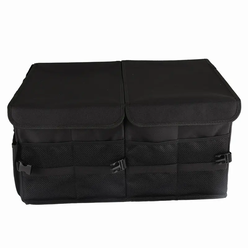 Organizador de almacenamiento expandible con varios bolsillos, caja de gran capacidad para maletero, asiento trasero de coche, plegable