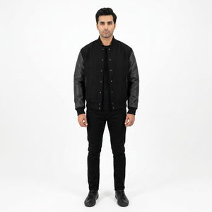 <b>Top</b> Selling Product <b>Leather</b> Versity Jacket Best Winter Slim <b>Leather</b> Versity Jackets Custom CollegeBaseballjacket for men - Product Image 1