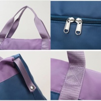 Tas Tote Olahraga Custom dengan Kantong Sepatu, Bahan Nylon Anti Air, Model Blockcolor Scalable Separation Dry Wet, Sac De Tas Tasche