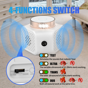 Repelente <span class=keywords><strong>de</strong></span> ratones ultrasónico para disuasión <span class=keywords><strong>de</strong></span> ratones, repelente <span class=keywords><strong>de</strong></span> <span class=keywords><strong>roedores</strong></span> ultrasónico, ardilla para eliminación <span class=keywords><strong>de</strong></span> murciélagos en el hogar, ático, RV, garaje, 2 unidades - Product Image 4