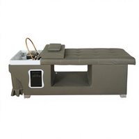 Lit de lavage professionnel japonais avancé sans tuyauterie, sans réservoir, à circulation d'eau LED, pour spa capillaire et salon de coiffure