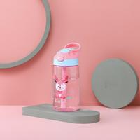 Bouteilles d'eau en plastique sans BPA pour enfants, avec paille, portables, pour l'école, la randonnée et le sport