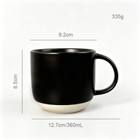 Mug à café en céramique empilable 360 ml avec logo personnalisé OEM, tasse nordique mouchetée avec base brute pour cadeau de café, vente en gros