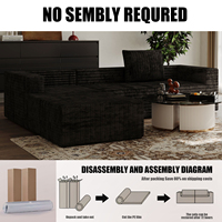 Kostenloser Versand Knochen lose Couch Cord L-Form Schnitts ofa Modular Compressed Platzsparendes Stoffs ofa