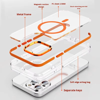 Coques de téléphone magnétiques mates dépolies antichoc avec dos semi-transparent anti-traces de doigts pour iPhone 17 16 15 14 Pro Max