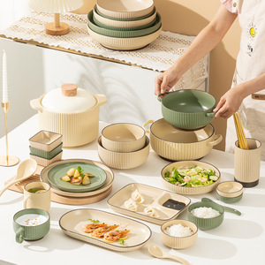 Nordic Style Hotel Restaurant Luxury Dishes Set Gold Rim Charger <b>Black</b> Ceramic Dinner <b>Plates</b> - Product Image 3