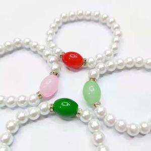 Bracelet/Perles en forme de boule imitation perle, design géométrique, petites breloques provenant des magasins/d'éventails de rue du Zhejiang - Product Image 4