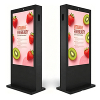 Pantalla LCD Digital Capacitiva para Exteriores de 55 y 75 Pulgadas, Cartel Digital para Centros Comerciales, Quioscos, Señalización Exterior, Pantalla Publicitaria