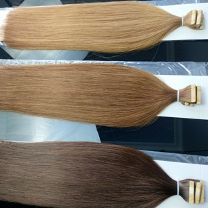 Jasminebeauty Double Drawn European <b>Russian</b> Human Hair Tape Hair Extension 100% Virgin Remy Tape in Hair Extension - Product Image 1