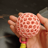 Balle anti-stress en silicone imprimée en 3D, écologique, portable, pour exercices de la main et décompression