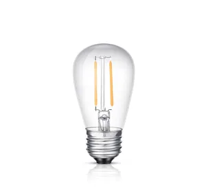 factory decorative glass plastic S14 1W 2W 120V 220V E26 E27 Led Color Filament Bulb For String Light