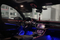 Kit d'éclairage d'ambiance LED 256 couleurs version européenne avec garniture de haut-parleur pour Audi A6 A7 C8 - Accessoires automobiles