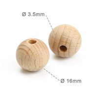 12 14 15 1618 20 25 30 mm DIY doğal ahşap yuvarlak boncuk çocuk kolyesi veya bilezik yapımı için ahşap dişlikleri bebek oyuncakları