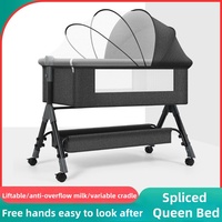 Lit bébé multifonctionnel au design moderne, berceau portable pour nouveau-né, lit queen-size en bois grainé, chambre à coucher, extérieur, hôpital
