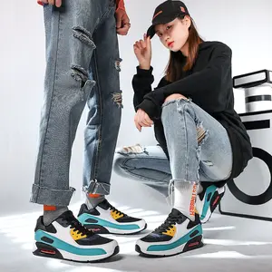 China Großhandel Mode Plattform Weiß Hochwertige benutzer definierte atmungsaktive leichte Pu Männer Air Sport Schuhe Turnschuhe für den Menschen