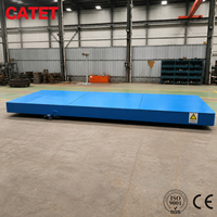 Chariot électrique sans rail pour charges lourdes de 18 tonnes, chariot de transfert sans rail pour le transport de marchandises en atelier intérieur