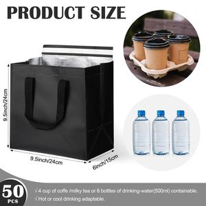 Sac isotherme personnalisé pour plats à emporter, sac de livraison alimentaire, sac de courses thermique isolé - Product Image 2