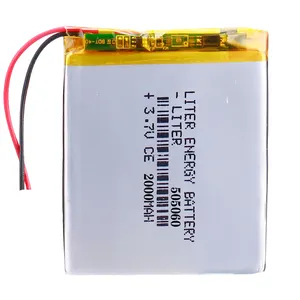 505060 3.7V 2000mAh锂聚合物可充电电池用于led灯移动电源银行GPS电动