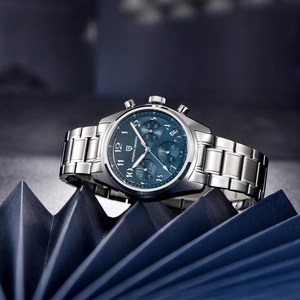 Montres chronographes Pagani Design1773 pour hommes, montre-bracelet analogique en acier inoxydable, montre à quartz pour hommes, verre saphir - Product Image 6