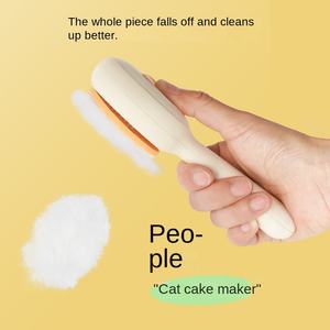 Botão grande beleza pente para animais de estimação auto-limpeza cão pente com agulha de plástico Tao Pet Supplies - Product Image 3