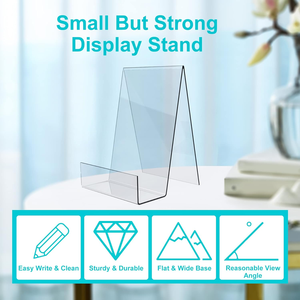 Présentoir de livres en acrylique 4 pièces chevalet transparent avec support de <span class=keywords><strong>tablette</strong></span> pour afficher des livres, des images, des cahiers, des CD, des œuvres d'art - Product Image 6