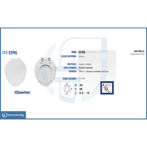Copriwater Moderno Stile Europeo con Chiusura Ammortizzata per Vaso Pozzi Ginori Ultra, Materiale PP UF, Telecomando per Bagno - Product Image 5