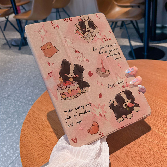 Customizable 720° Three-Fold Rotating iPad Case Personalizable Cute Cartoon Pattern Tablet Cover with Pen Slot Support