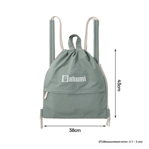 Gahumi <b>Drawstring</b> <b>Backpack</b> Sports Gym Sack pack Lightweight Nylon Cinch Bag with Pocket for Travel Outdoor - Product Image 3