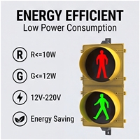 Feu de signalisation LED pour piétons de 12 pouces (300 mm) fabriqué pour les passages pour piétons