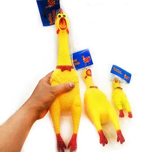 لعبة ضغط دجاج مبتكر ومضحك تدعو الحيوانات الأليفة والدجاج والمطاط الصرير للأطفال الكبار ضغط تنفيس الضغط