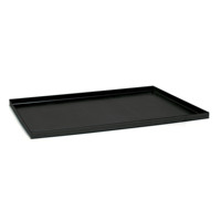 Plaque de cuisson rectangulaire en acier bleu 60 × 40 × 2 h cm, coins droits