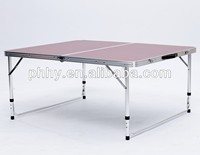 Portátil maletín de aluminio mesa plegable al aire libre