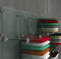 KEWAY Rahmenlose Glas-Würfel-Vitrine Drehbare Laminat-Präsentationsbasis Rotierende Glas-Turm-Vitrinen