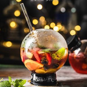 Custom Smoky Molecules Gourmet Restaurant Juice Creative <b>Coffee</b> Glass Spherical <b>Straw</b> - Product Image 5
